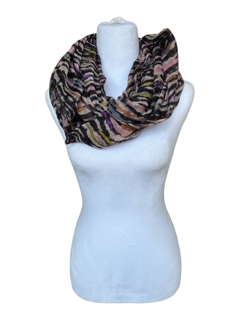 Unbranded Printed Infinity Wrap around Scarf-35 in x 43 in